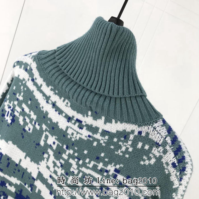 BALENCIAGA巴黎世家 18秋冬新款 高領提花套頭毛衫 情侶款 ydi1403